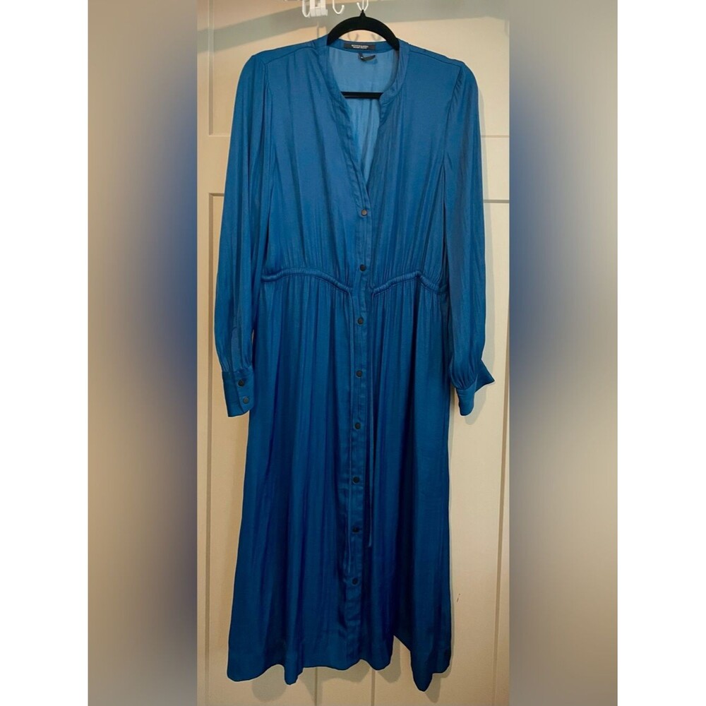 Scotch & Soda Royal Blue Long Sleeve Maxi Dress